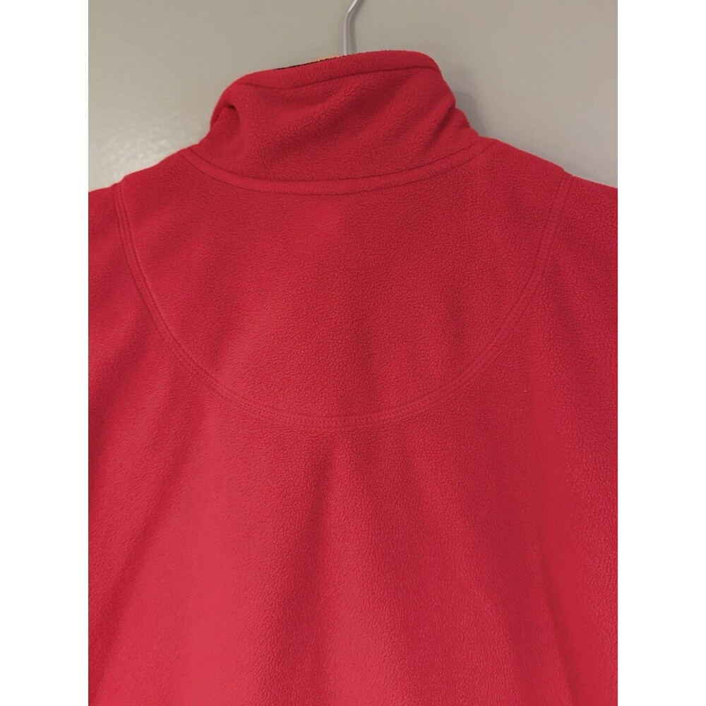 Laura Scott Women Fleece Vest Full Zip Pockets Sleeveless Red Womens XL Cozy EUC - Picture 9 of 16